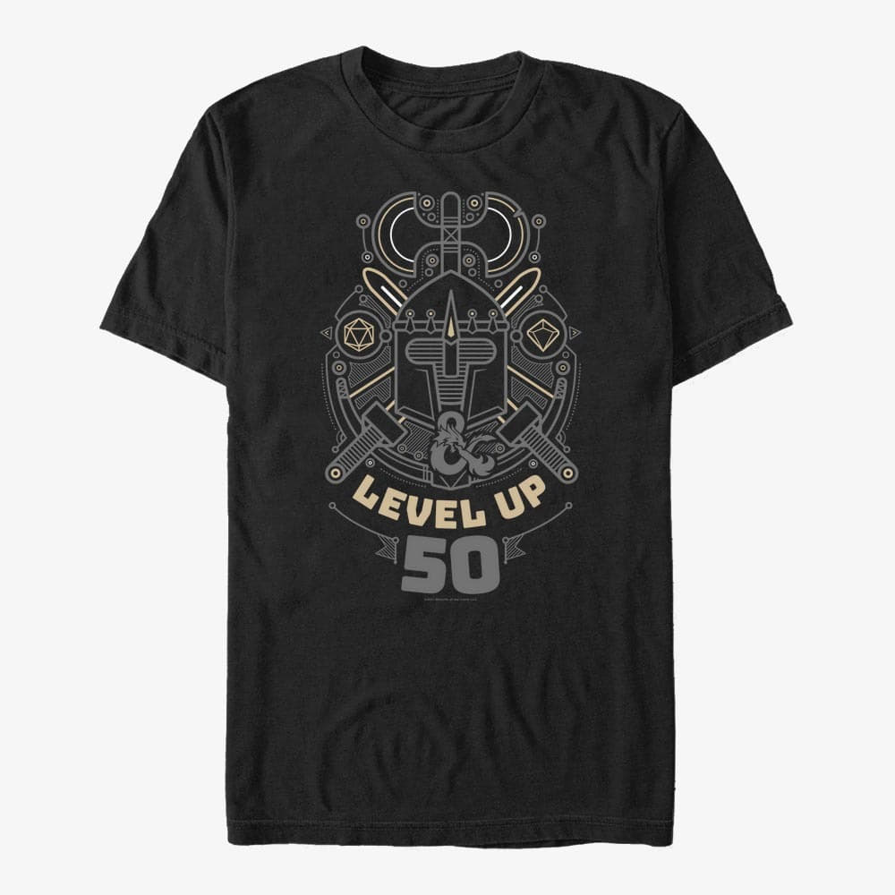 T-shirts Merch Dungeons & Dragons - Level Up Fifty Unisex T-Shirt Black