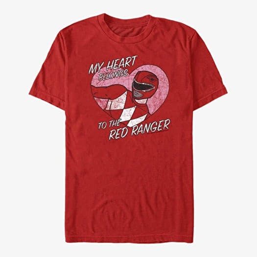 T-shirt Merch Hasbro Vault Power Rangers - Heart Belongs to Red Ranger Unisex T-Shirt Red