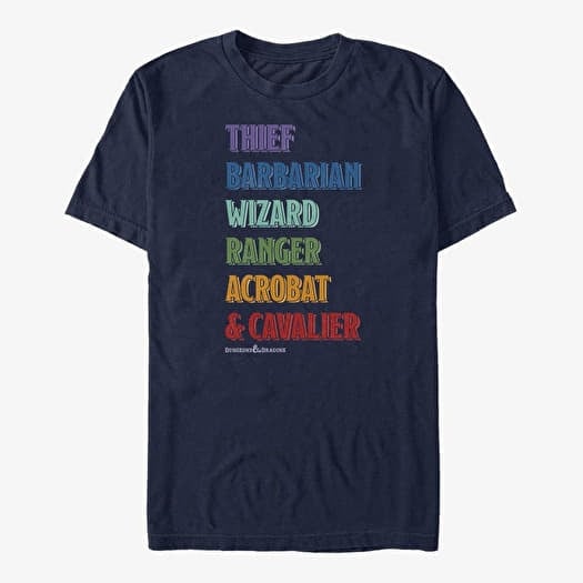 Merch Dungeons & Dragons - Class Stack Unisex T-Shirt Navy Blue