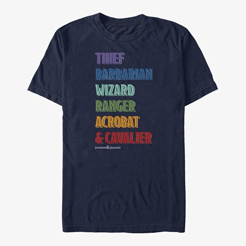 T-särk Merch Dungeons & Dragons - Class Stack Unisex T-Shirt Navy Blue
