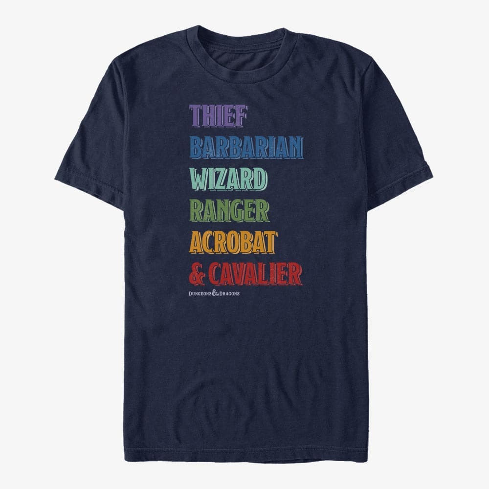 T-shirts Merch Dungeons & Dragons - Class Stack Unisex T-Shirt Navy Blue
