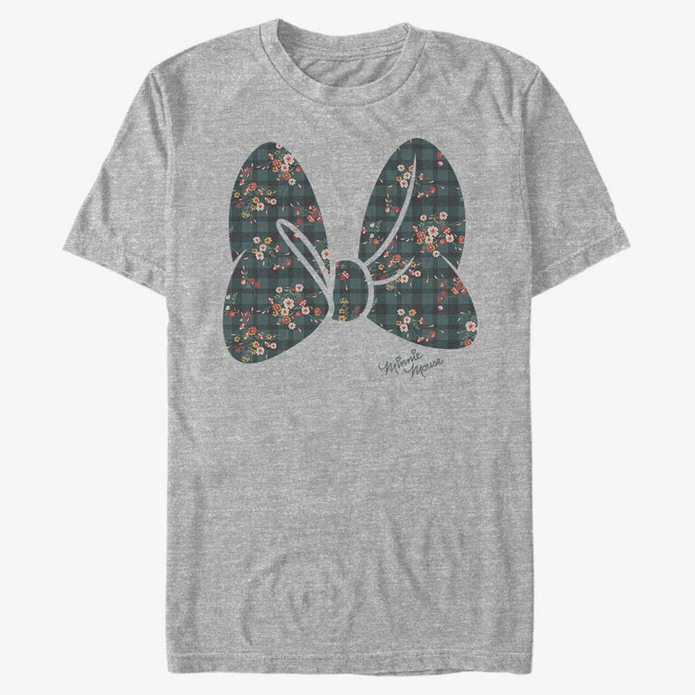 majice kratkih rukava Merch Disney Classics Mickey & Friends - Plaid Floral Bow Unisex T-Shirt Heather Grey