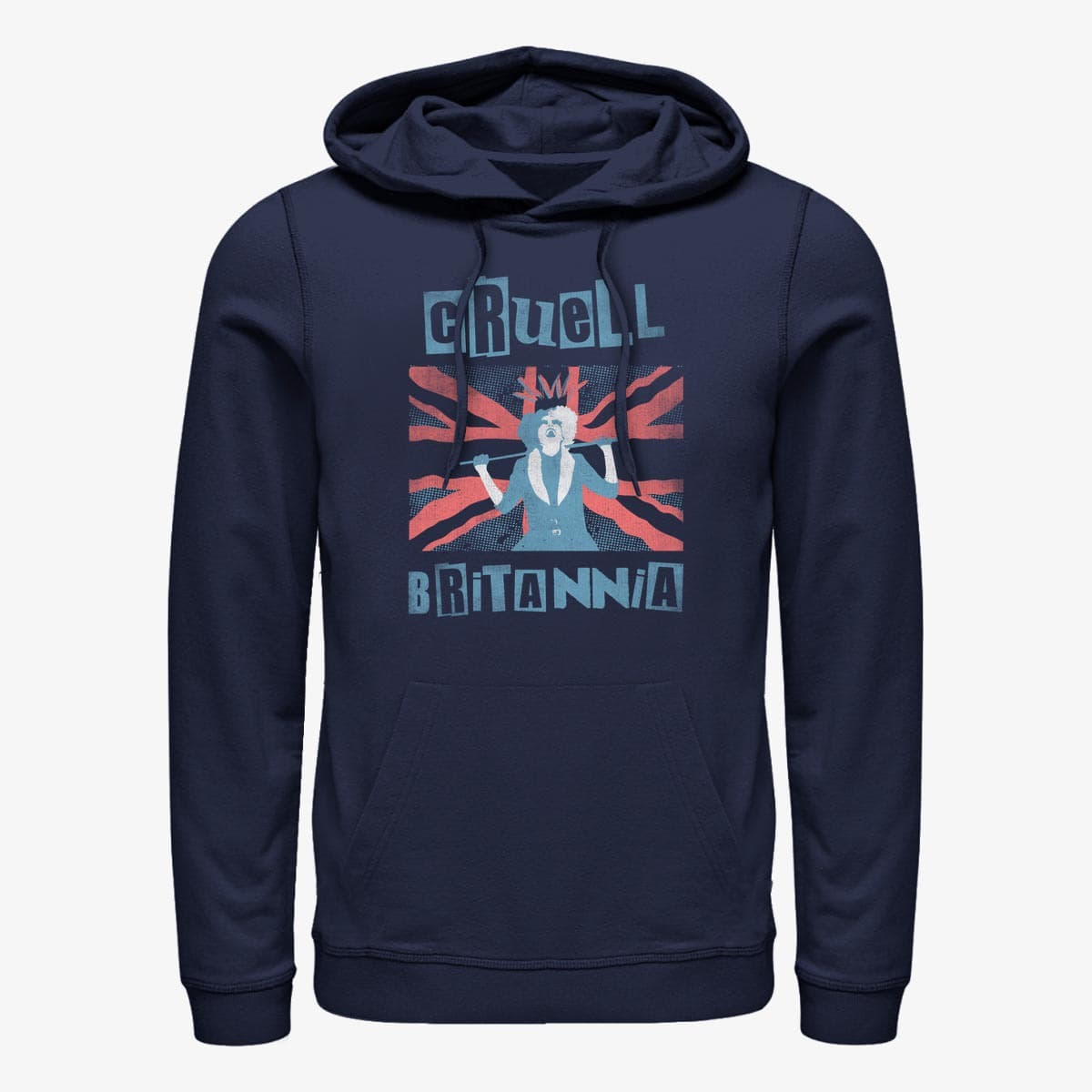 Bluzy Merch Disney Classics DNCA - Cruell Britannia Unisex Hoodie Navy Blue