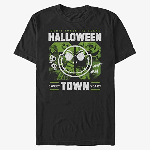Póló Merch Disney Classics Nightmare Before Christmas - Halloweentown College Unisex T-Shirt Black