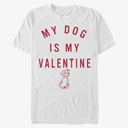 T-shirt Merch Disney Classics 101 Dalmatians - Valentine Pup Unisex T-Shirt White