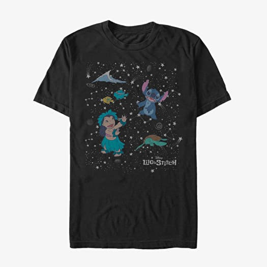 T-shirt Merch Disney Classics Lilo & Stitch - CONSTELATION LILO STITCH Unisex T-Shirt Black