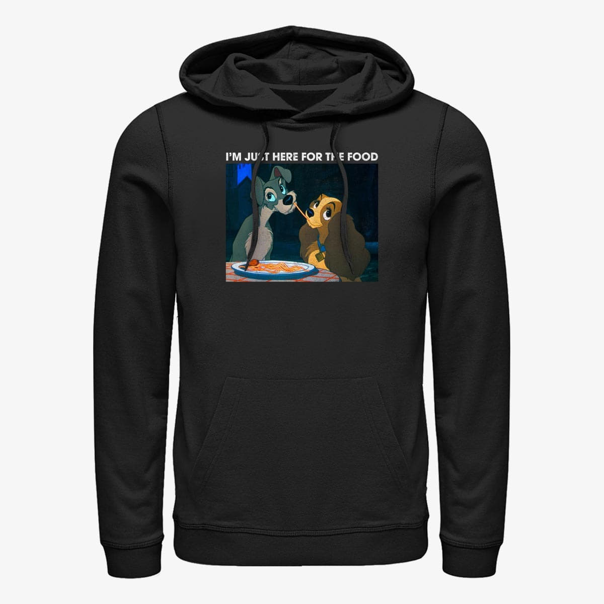 Felpe Merch Disney Classics Lady & The Tramp - Lady Tramp Meme Unisex Hoodie Black