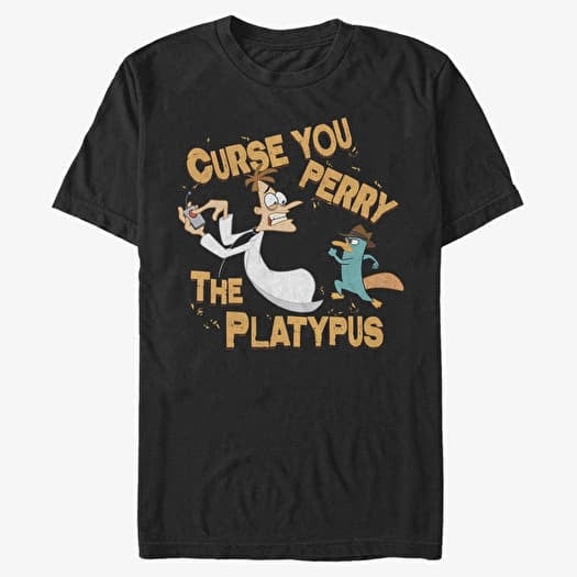 T-shirt Merch Disney Classics Phineas And Ferb - Curse you Unisex T-Shirt Black