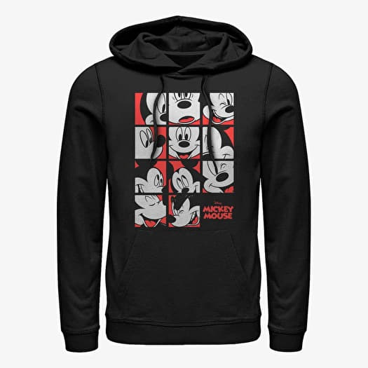 Hoodies and sweatshirts Merch Disney Classics Mickey Classic Mickey Mouse Expression Grid Unisex Hoodie Black Queens