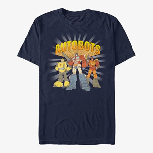 Tričko Merch Hasbro Vault Transformers - Autobot Trio Unisex T-Shirt Navy Blue