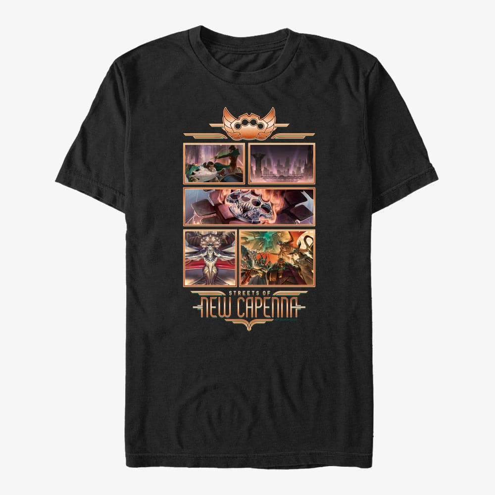 Trička Merch Magic: The Gathering - NewCapenna Collage Unisex T-Shirt Black