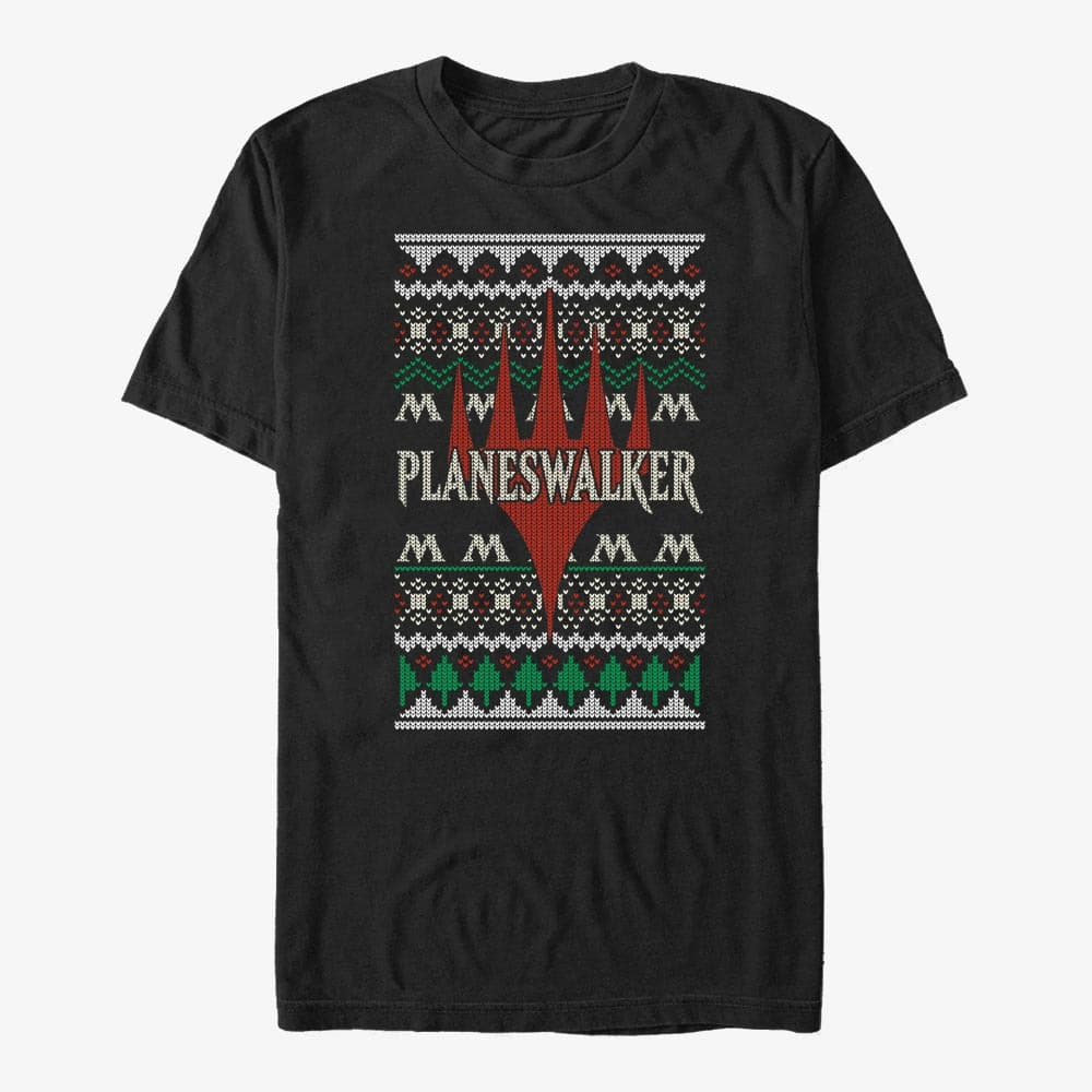 Trička Merch Magic: The Gathering - Plainswalker UgSweater Unisex T-Shirt Black