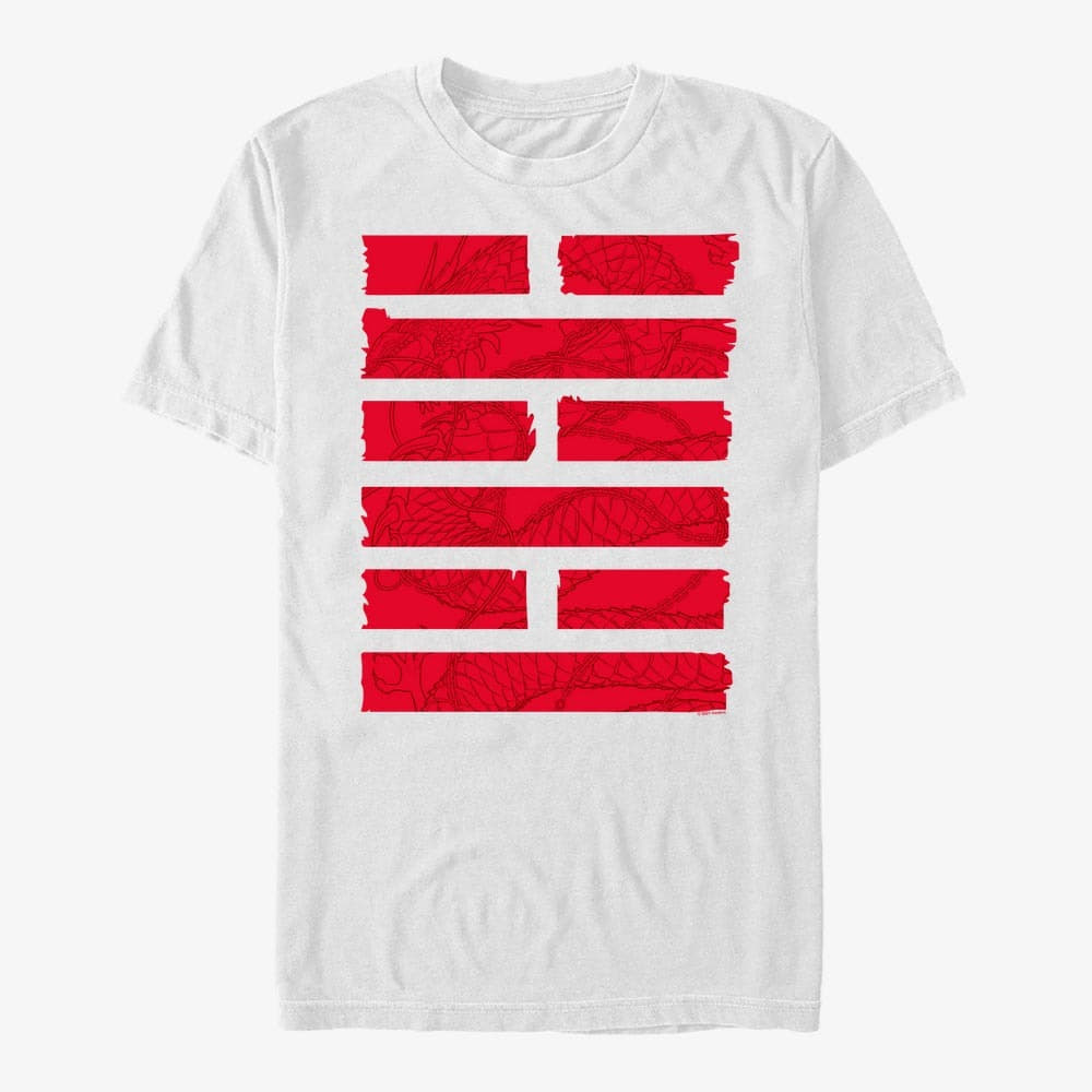 Trička Merch Hasbro Vault Snake Eyes - Dragon Symbol Unisex T-Shirt White