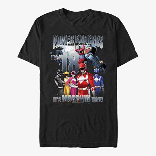 T-shirt Merch Hasbro Vault Power Rangers - I'm 18 It's Morphin Time Unisex T-Shirt Black