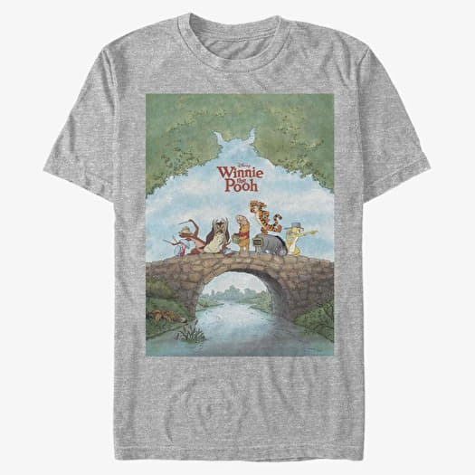 Póló Merch Disney Classics Winnie The Pooh - Pooh Poster Unisex T-Shirt Heather Grey