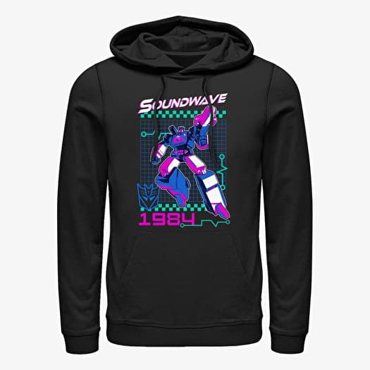 Sweatshirt Merch Hasbro Transformers - Soundwave Retro Unisex Hoodie Black