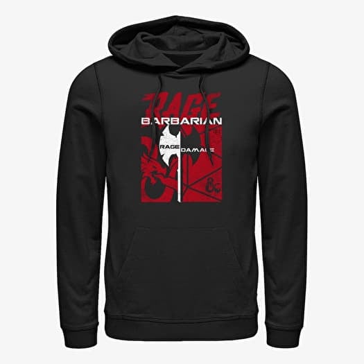 Sweatshirt Merch Dungeons & Dragons - Barbarian Class Solids Unisex Hoodie Black