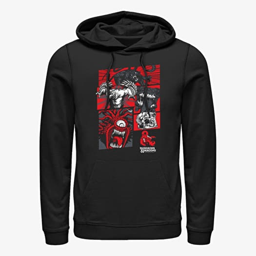Sweatshirt Merch Dungeons & Dragons - MONSTERS COMIC PANELS Unisex Hoodie Black