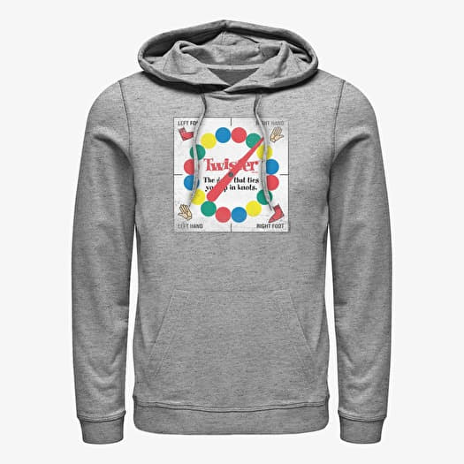 Sweatshirt Merch Hasbro Vault Twister - TWISTER GAMEBOARD DISTRESSED Unisex Hoodie Heather Grey