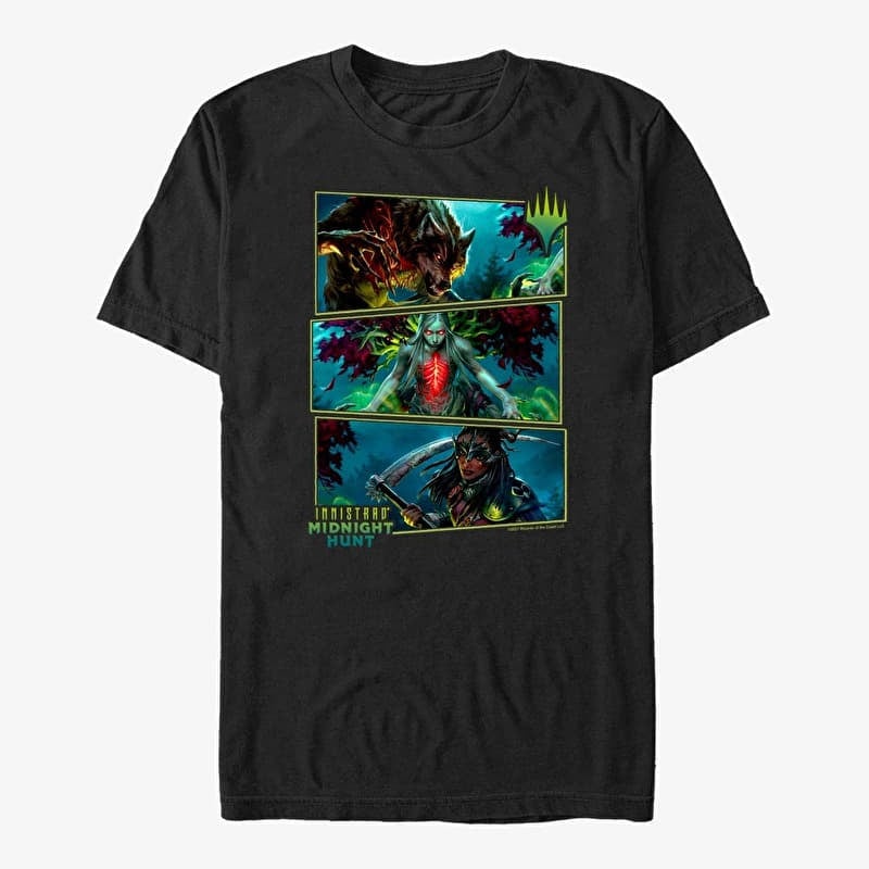 T-Shirt Merch Magic: The Gathering - Midnight Hunt Panel Unisex T-Shirt Black