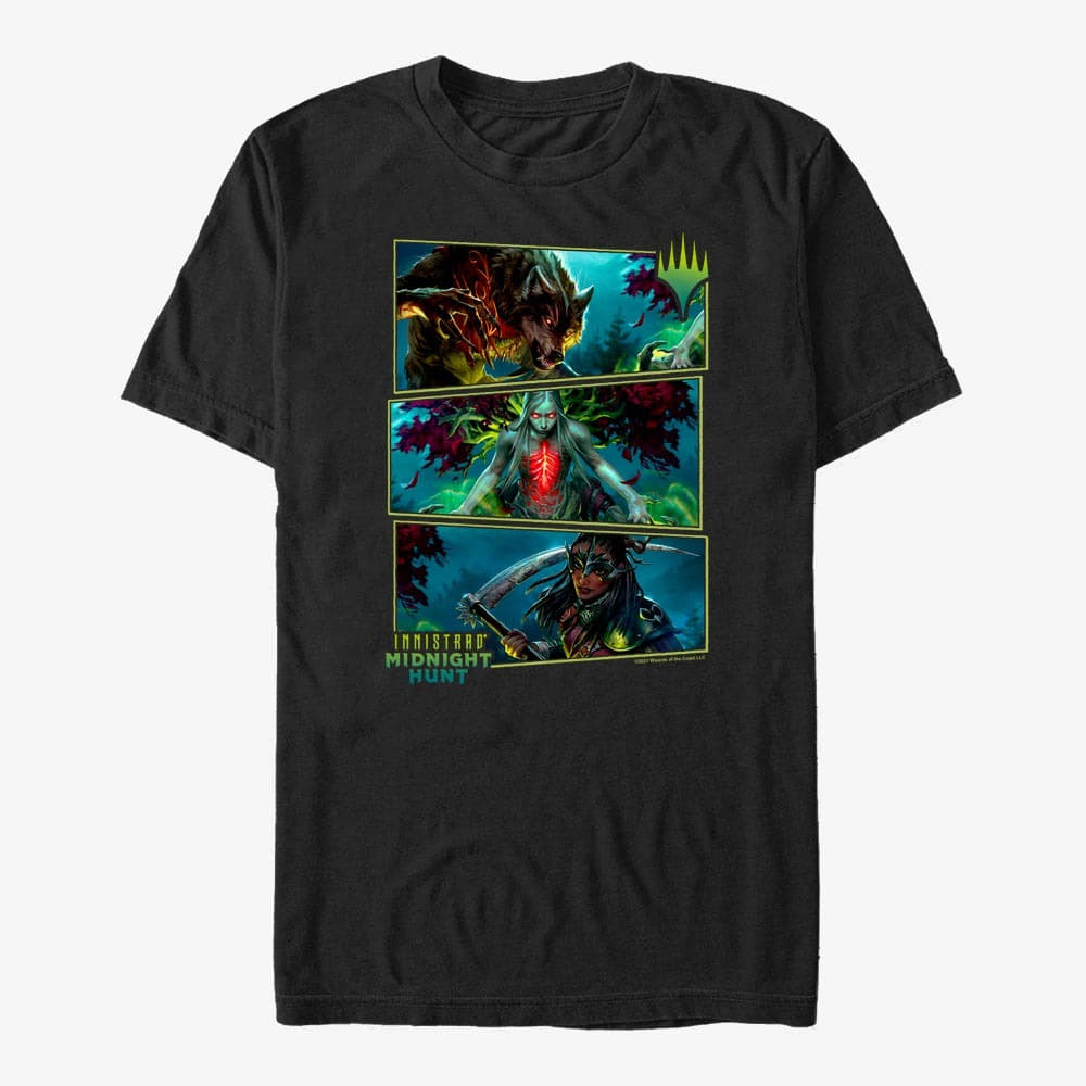 Camisetas Merch Magic: The Gathering - Midnight Hunt Panel Unisex T-Shirt Black