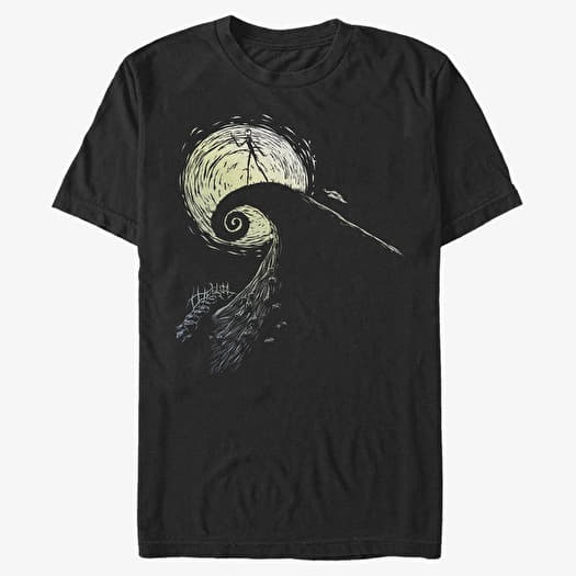 T-shirt Merch Disney Classics Nightmare Before Christmas - Spiral Hill Jack Unisex T-Shirt Black