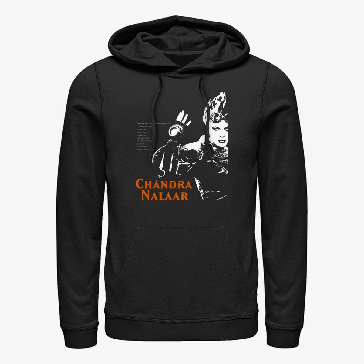 Mikiny Merch Magic: The Gathering - Chandra Stats Unisex Hoodie Black