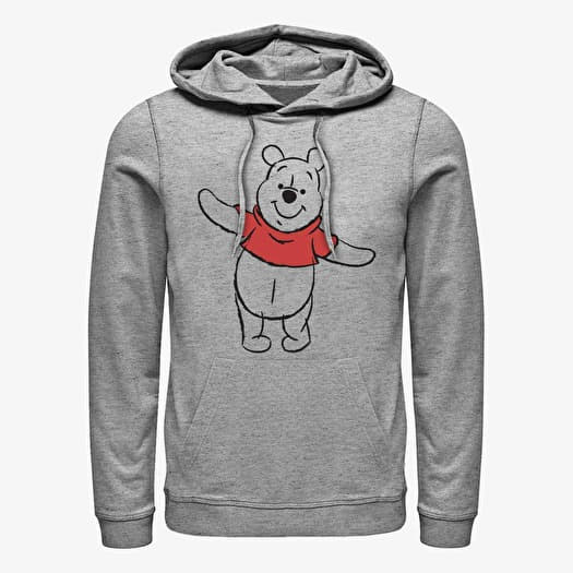 Sweatshirt Merch Disney Classics Winnie The Pooh - Basic Sketch Pooh Unisex Hoodie Heather Grey
