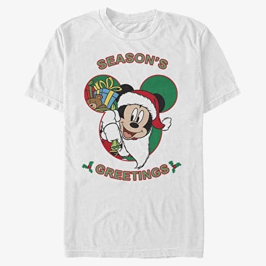 T-shirt Merch Disney Classics Mickey Classic - Mickeys Greeting Unisex T-Shirt White
