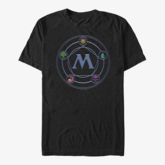 T-shirt Merch Hasbro Magic: The Gathering - Stone Mana Pentagon Unisex T-Shirt Black