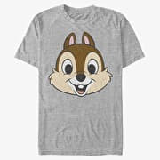 Merch Disney Classics Mickey & Friends - Chip Big Face Unisex T-Shirt Heather Grey