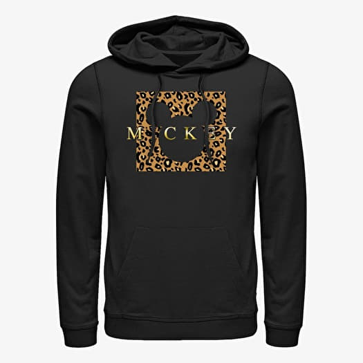 Mikina Merch Disney Classics Mickey & Friends - Leopard Square Mick Unisex Hoodie Black