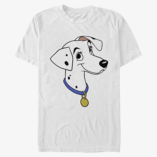 T-shirt Merch Disney Classics 101 Dalmatians - Perdita Big Face Unisex T-Shirt White