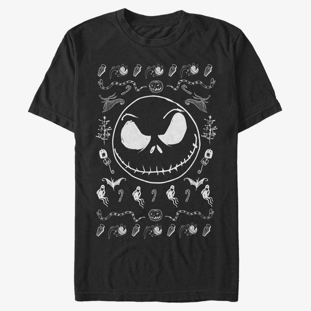 Majice T-shirt Merch Disney Classics Nightmare Before Christmas - Jack Spooky Sweater Unisex T-Shirt Black