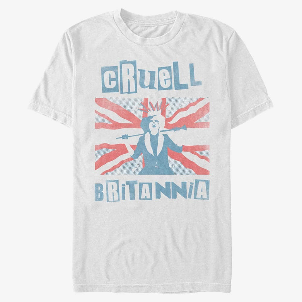 Koszulki Merch Disney Classics DNCA - Cruell Britannia Unisex T-Shirt White