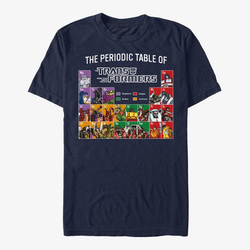T-shirts Merch Hasbro Vault Transformers - Periodic Transformers Unisex T-Shirt Navy Blue
