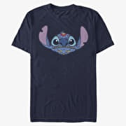 Merch Disney Classics Lilo & Stitch - SUGAR SKULL STITCH Unisex T-Shirt Navy Blue