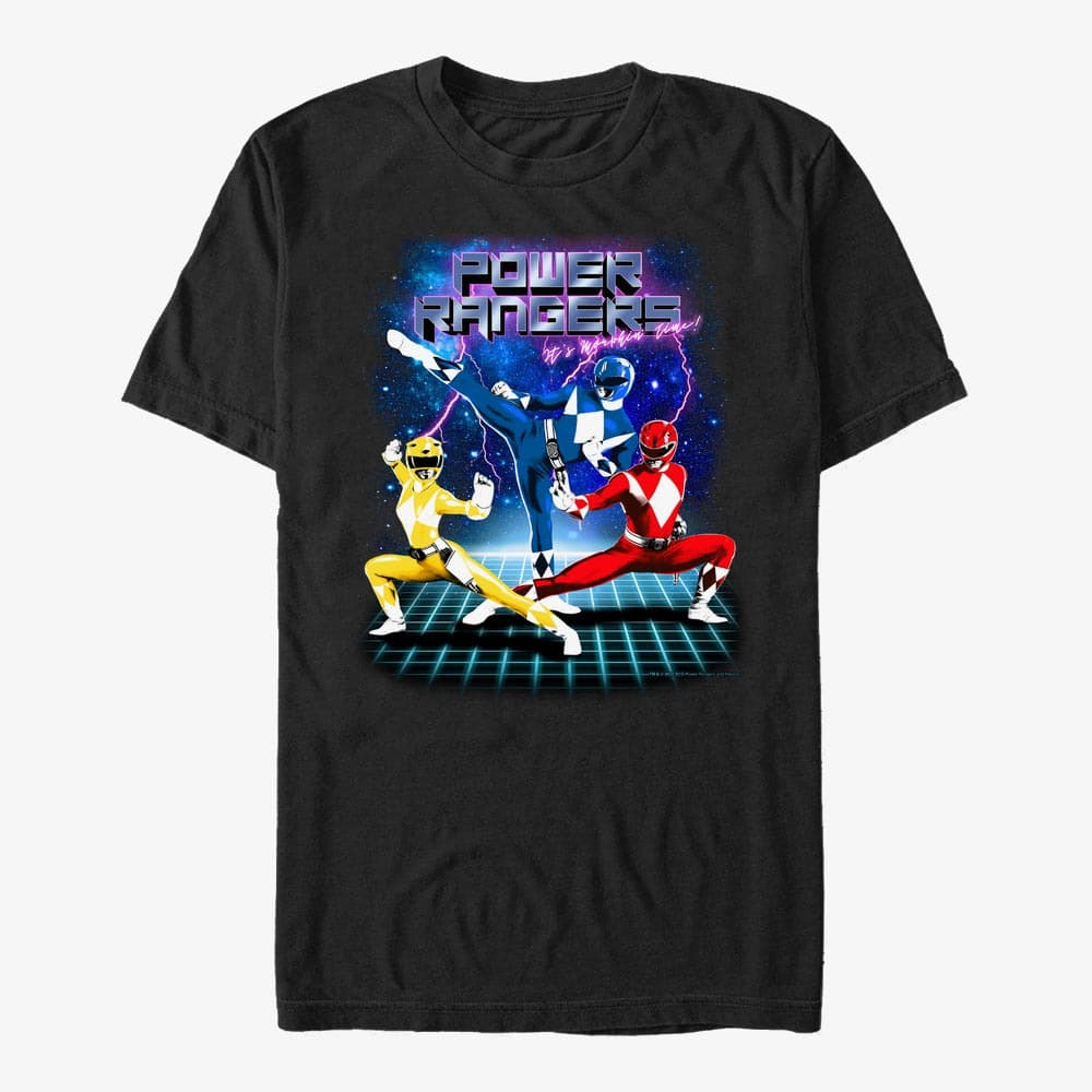 T-shirts Merch Hasbro Vault Power Rangers - Nineties Lightning Unisex T-Shirt Black