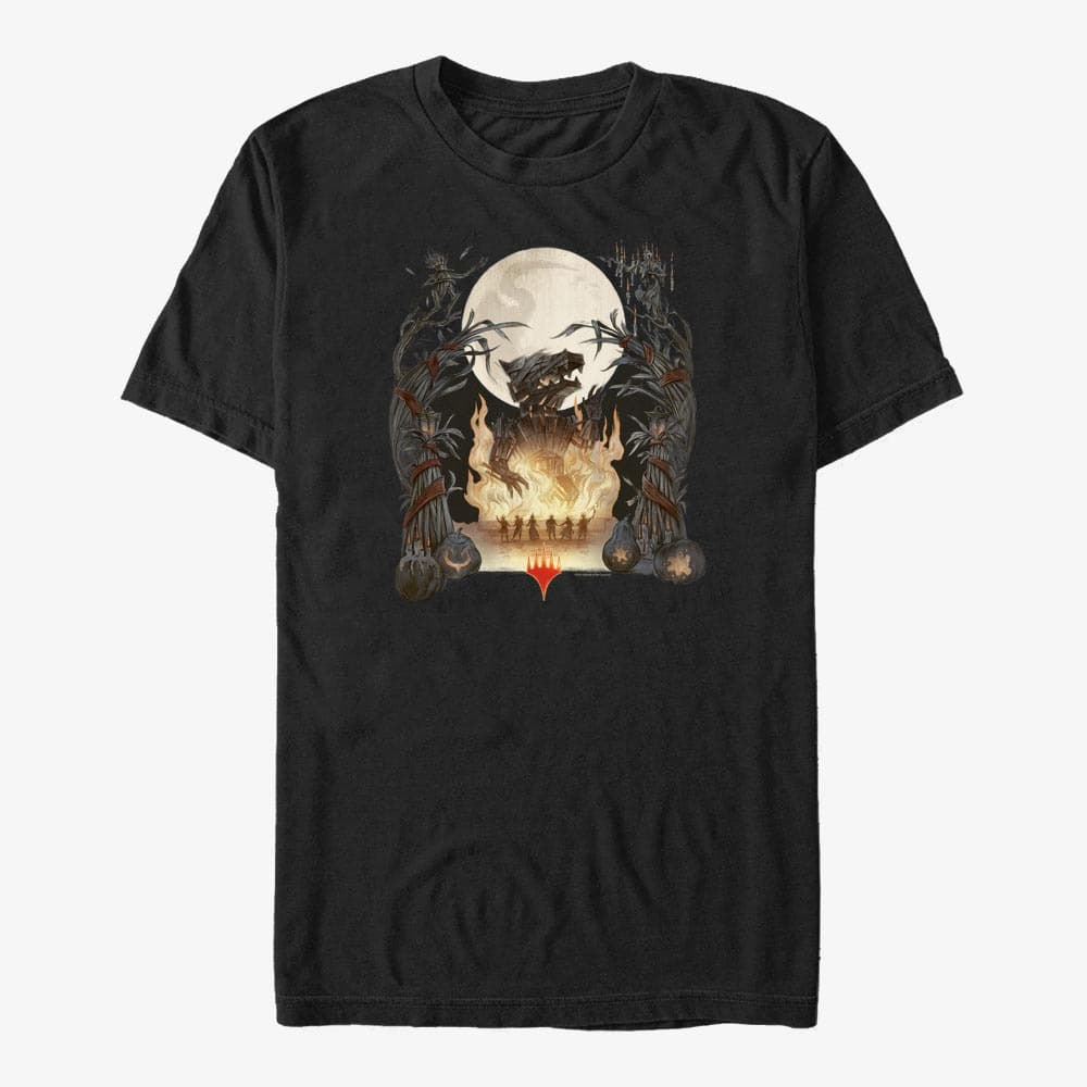 Trička Merch Magic: The Gathering - Burn the Wolf Unisex T-Shirt Black