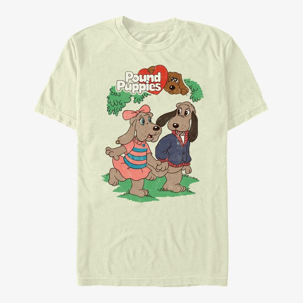 T-Shirts Merch Hasbro Pound Puppies - Puppy Couple Unisex T-Shirt Natural