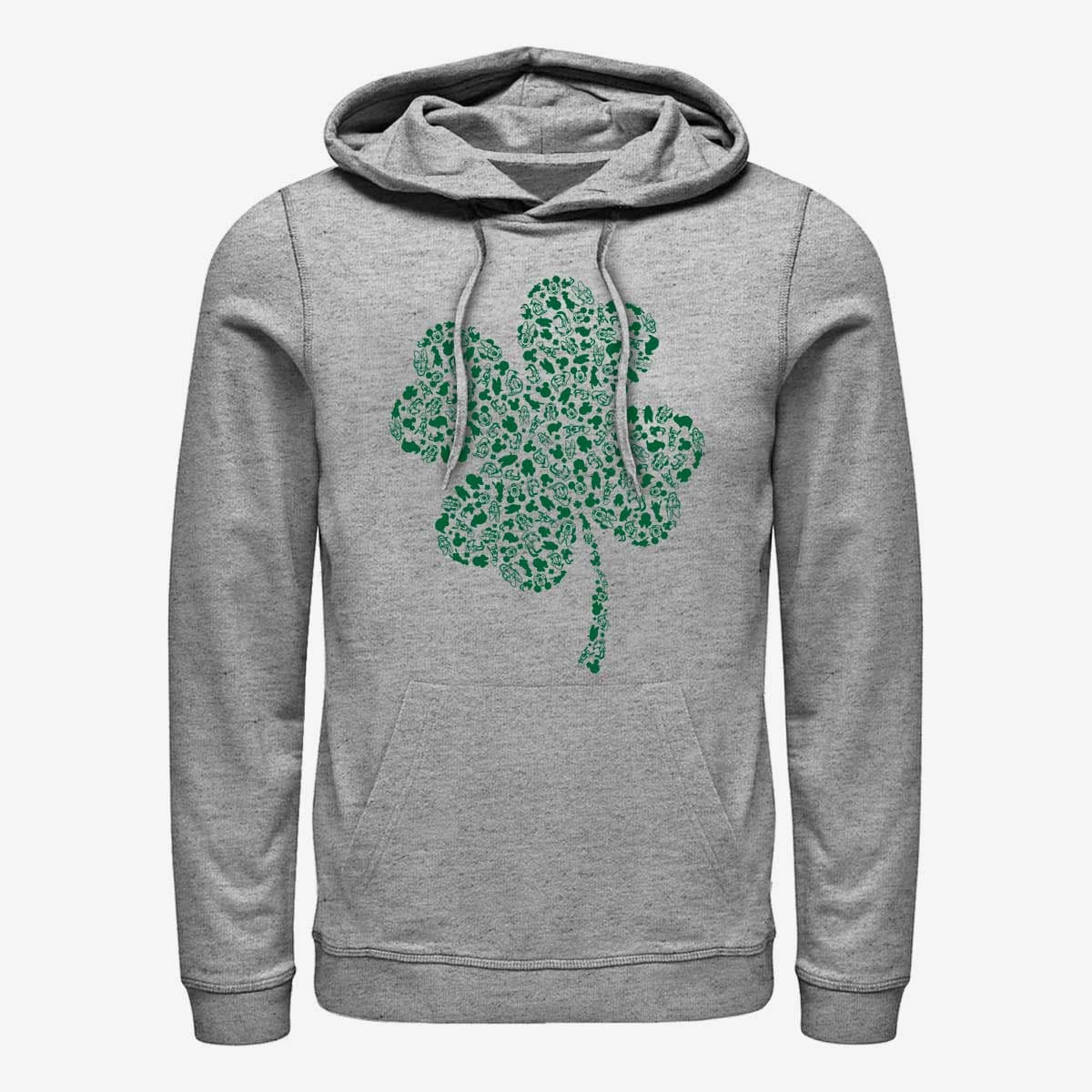 Moletons e blusas de moletom Merch Disney Classics Mickey Classic - Shamrock Fill Unisex Hoodie Heather Grey