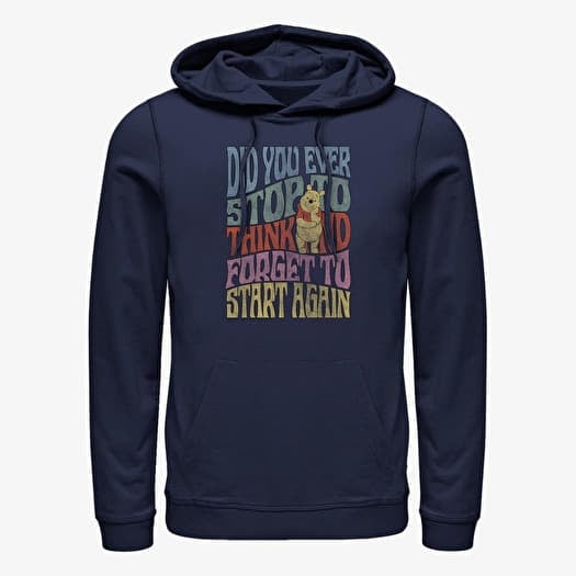 Pulóver Merch Disney Classics Winnie The Pooh - DID YOU EVER Unisex Hoodie Navy Blue