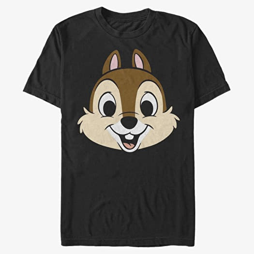 T-shirt Merch Disney Classics Mickey & Friends - Chip Big Face Unisex T-Shirt Black