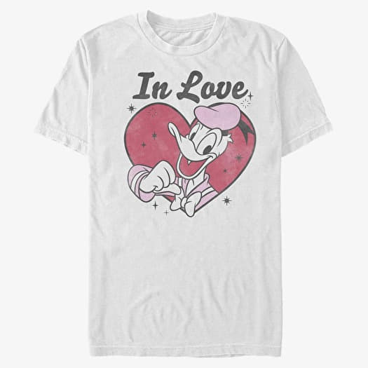 T-shirt Merch Disney Classics Mickey Classic - In Love Donald Unisex T-Shirt White