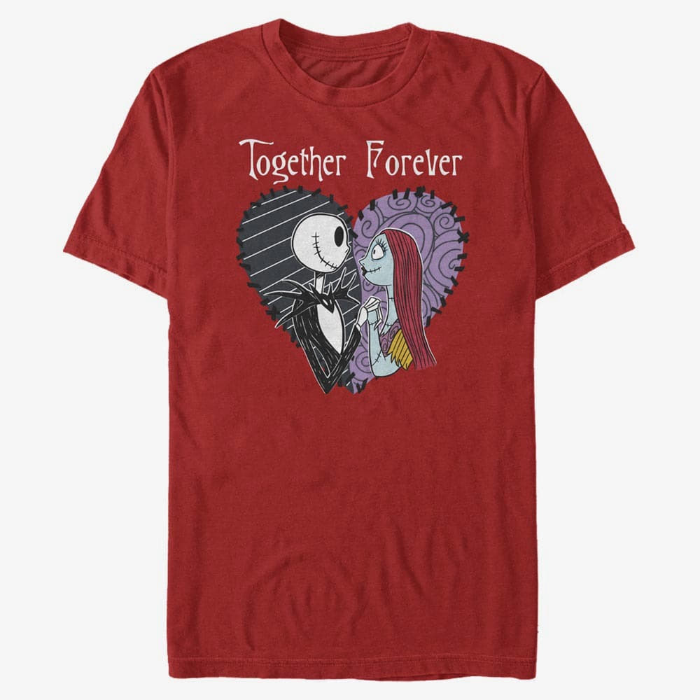 T-Shirts Merch Disney Classics Nightmare Before Christmas - Together Forever Unisex T-Shirt Red
