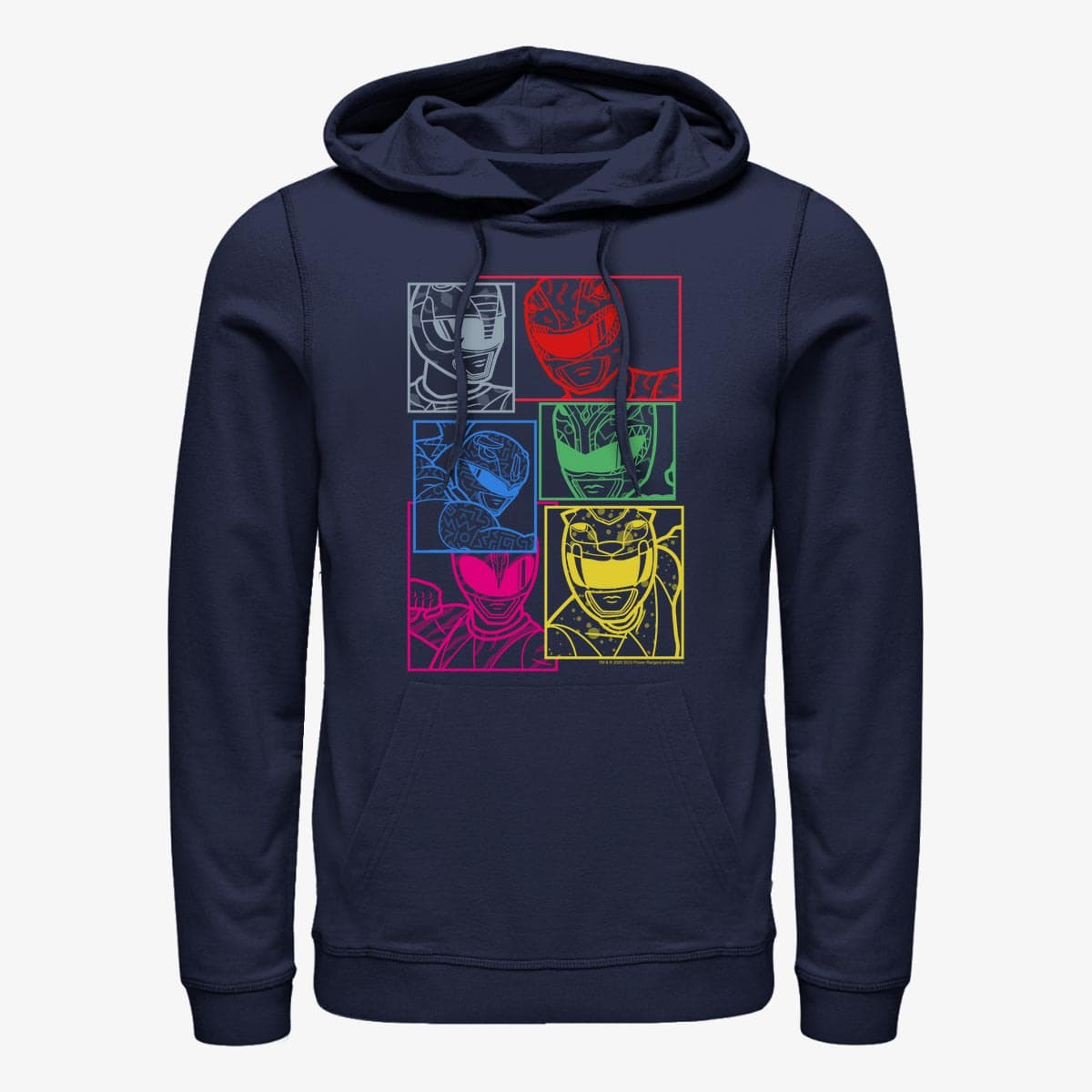 Sweatshirts Merch Hasbro Vault Power Rangers - Street PowerRangers Unisex Hoodie Navy Blue