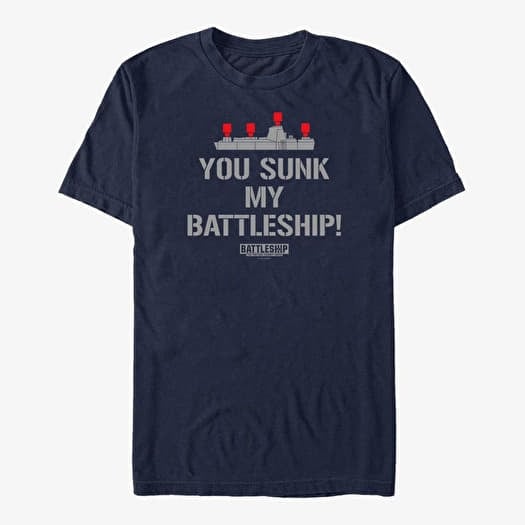 Tričko Merch Hasbro Vault Battleship - YOU SUNK MY BATTLESHIP Unisex T-Shirt Navy Blue