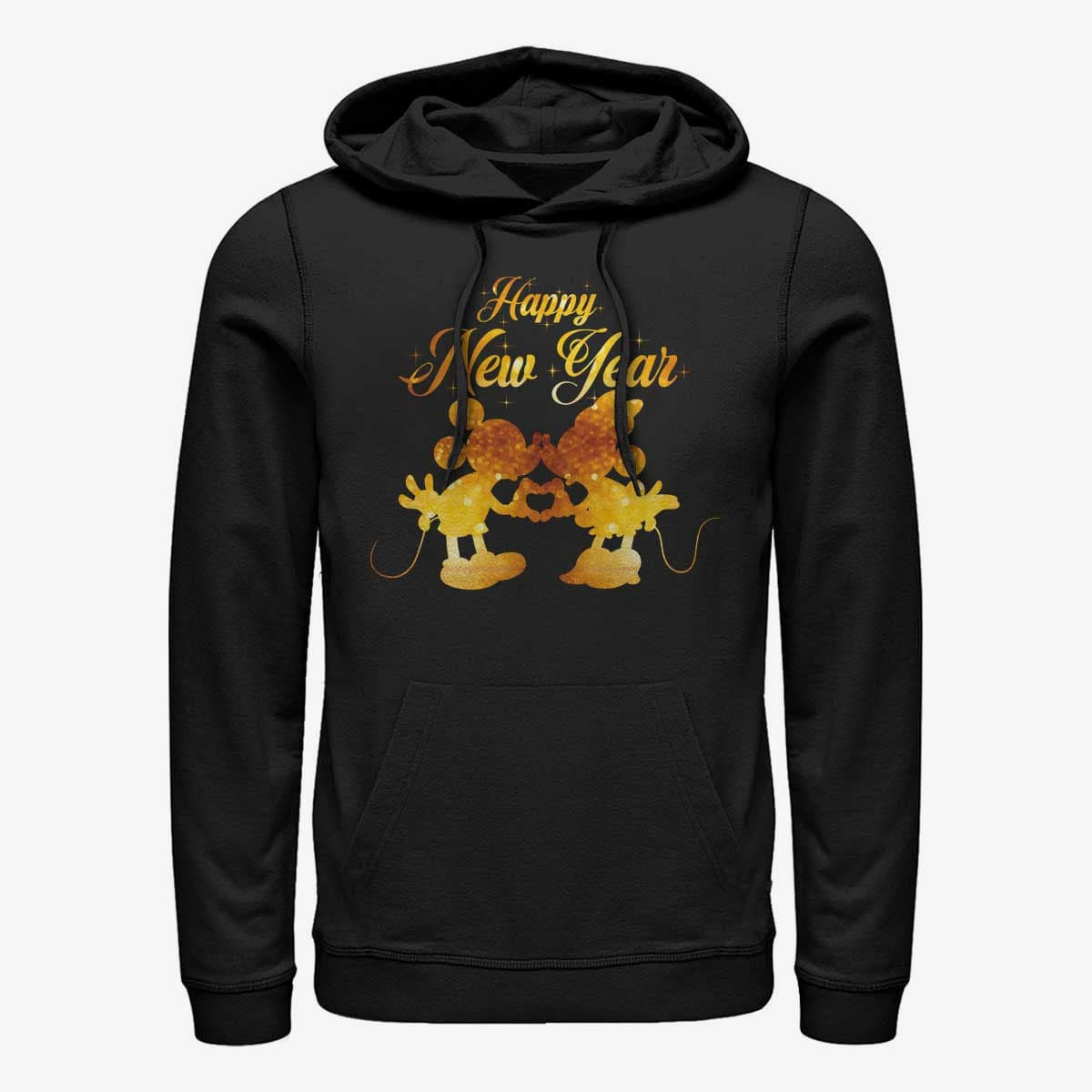 Dukserice Merch Disney Classics Mickey Classic - Mickey and Minnie Kissing Unisex Hoodie Black