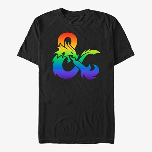 Merch Dungeons & Dragons - Pride Gradient Logo Unisex T-Shirt Black