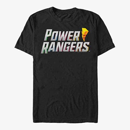 T-shirt Merch Hasbro Vault Power Rangers - Power 3D Logo Unisex T-Shirt Black